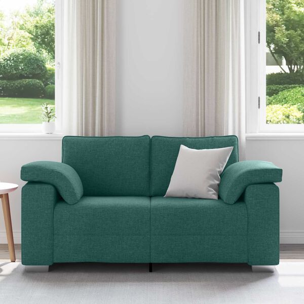 vidaXL Sofa Dunkelgr&uuml;n 160 x 80 x 82 cm Stoff