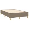 vidaXL Boxspringbett mit Matratze Taupe 120x190 cm Stoff