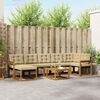 vidaXL Outdoor-Sofagarnitur mit Kissen 8 pcs Natur und Beige