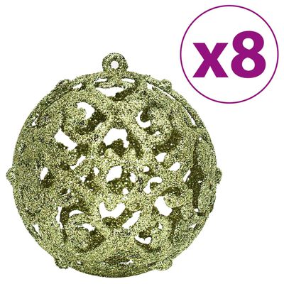 vidaXL Weihnachtskugeln 100 Stk. Hellgrün 3 / 4 / 6 cm