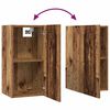 vidaXL TV-Schrankset Wandmontiert 4 pcs Altholz Holzwerkstoff