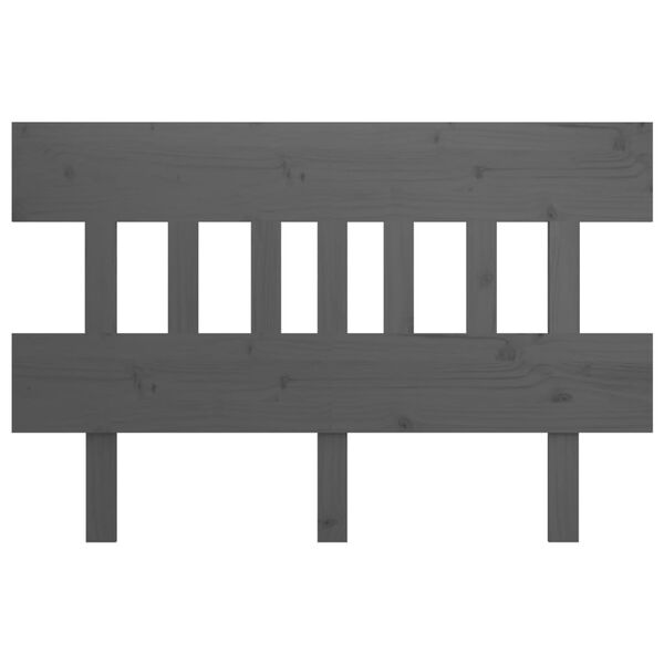 vidaXL Kopfteil Grau 163,5x3x81 cm Massivholz Kiefer