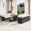 vidaXL Gartensofa-set 11 pcs Schwarz Poly-Rattan
