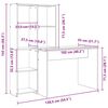 vidaXL Schreibtisch Artisan-Eiche 138,5 x 55 x 143 cm Holzwerkstoff