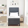 vidaXL LED Boxspringbett mit Matratze Dunkelgrau 80 x 200 cm Samt