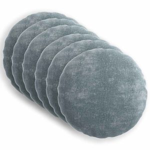 vidaXL Kissenbezug 6 stk. HEERLEN Himmelblau &Oslash; 50 cm Chenille-Stoff