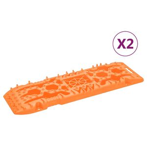 vidaXL Traktionsmatten 2 Stk. Orange 107x31x7 cm Nylon