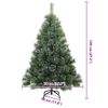 vidaXL K&uuml;nstlicher Weihnachtsbaum mit 150 LEDs Gr&uuml;n 120 cm PE und PVC