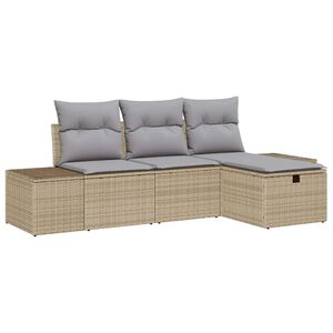 vidaXL Sofa Set 4 stk. Poly-Rattan