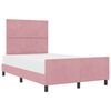 vidaXL Boxspringbett mit Kopfteil Rosa 120 x 200 cm Samt