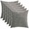 vidaXL Kissenbezug 6 pcs HEERLEN Dunkelgrau 35 x 35 cm Chenille-Stoff