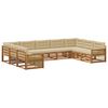 vidaXL Outdoor-Sofagarnitur 9 Stk. Natur und Beige Massivholz Akazie