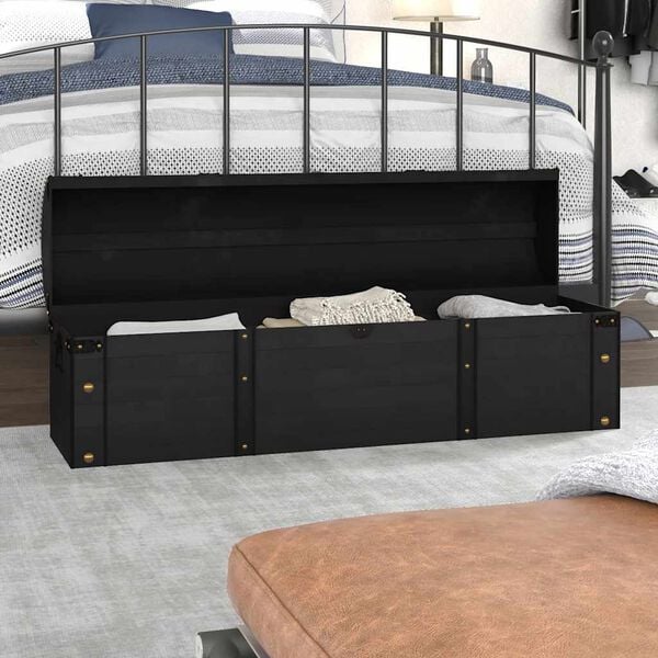 vidaXL Aufbewahrungstruhe Massivholz Vintage-Stil 120x30x40 cm