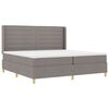vidaXL Boxspringbett mit Matratze Taupe 200 x 200 cm Stoff