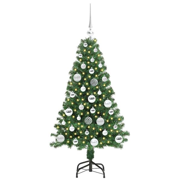 vidaXL K&uuml;nstlicher Weihnachtsbaum mit 150 LEDs mit St&auml;nder Gr&uuml;n 120 cm