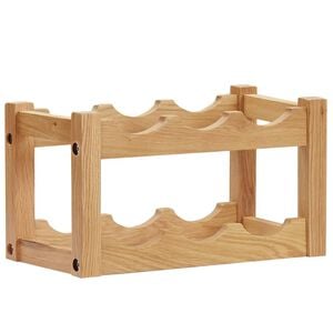 vidaXL Weinregal f&uuml;r 6 Flaschen 37 x 21 x 21 cm Eiche Massivholz