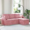 vidaXL Sofa Rosa Gesamtabmessungen: 198 x 134 x 80 cm (B x T x H) Samt