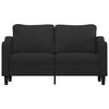 vidaXL 2-Sitzer-Sofa Schwarz 140 cm Stoff