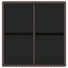 vidaXL Gartentisch Braun 109x107x74 cm Poly Rattan und Glas