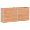vidaXL Hochbeet Braun 200 x 50 x 91 cm alu.