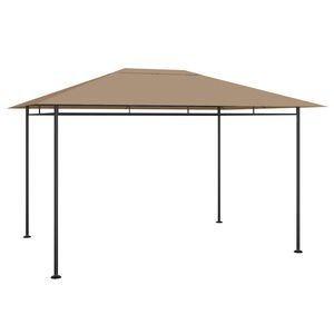 vidaXL Pavillon 384x281x270 cm Taupe 180 g/m&sup2;