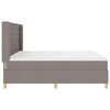 vidaXL Boxspringbett mit Matratze Taupe 200 x 200 cm Stoff