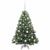 vidaXL K&uuml;nstlicher Weihnachtsbaum mit 150 LEDs Gr&uuml;n 120 cm PE und PVC