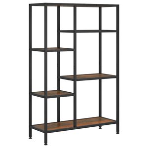 vidaXL B&uuml;cherregal 80x30x120 cm Stahl und Holzwerkstoff