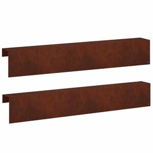 vidaXL Garten-Abdeckprofil 2 stk. 100 x 10 x 15 cm Wetterfeststahl