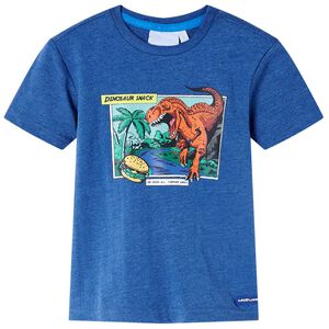 Kinder-T-Shirt Dunkelblau Melange 116