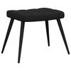 vidaXL Relaxsessel mit Hocker Schwarz Stoff