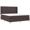 vidaXL Boxspringbett mit Matratze Dunkelbraun 180 x 200 cm Stoff
