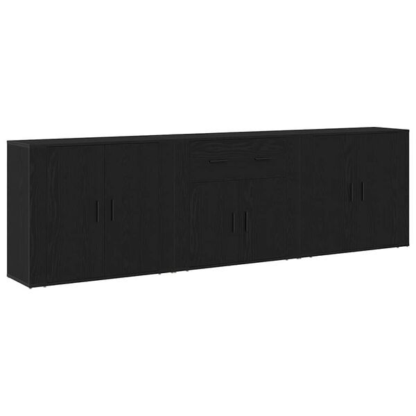 vidaXL Sideboard Schwarz Eichen-Optik 240 x 33 x 70 cm Holzwerkstoff