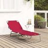 vidaXL Klappbare Sonnenliege 1-Person Rot 56 x 189 x 87cm Stoff