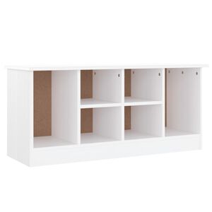 vidaXL Schuhbank ALTA Wei&szlig; 100x35x45 cm Massivholz Kiefer
