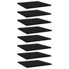 vidaXL B&uuml;cherregal-Bretter 8 Stk. Schwarz 40x40x1,5 cm Holzwerkstoff