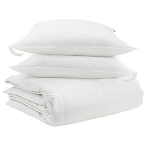 vidaXL Bettdecken Set mit Kissen 3 pcs Wei&szlig; Daunenfeder