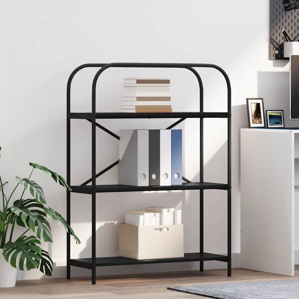 vidaXL B&uuml;cherregal Schwarz Eichen-Optik 80 x 30 x 109 cm Holzwerkstoff