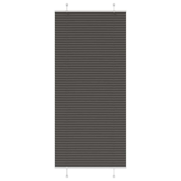 vidaXL Plissee Schwarz 85x200 cm Stoffbreite 84,4 cm Polyester