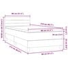 vidaXL Boxspringbett mit Matratze Dunkelblau 80x210 cm Samt