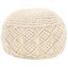 vidaXL Makramee Sitzpuff Handgefertigt 45 x 30 cm Baumwolle
