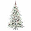 vidaXL K&uuml;nstlicher klappbarer Weihnachtsbaum Wei&szlig; 210 cm PVC und Stahl