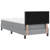 vidaXL Boxspringbett mit Matratze Hellgrau 100 x 200 cm Stoff