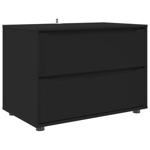 vidaXL Aufbewahrungsschrank 80 x 48 x 57 cm Holzwerkstoff Schwarz