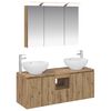 vidaXL Badezimmerschrank-Set 4 stk. Artisan-Eiche Holzwerkstoff