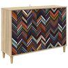 vidaXL Sideboard OMMEN Sonoma 102 x 33 x 75 cm Holzwerkstoff
