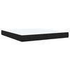 vidaXL Boxspringbett mit Matratze Schwarz 180x200 cm Samt