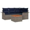 vidaXL Gartensofa-set 5 Stk. 4-Sitzanzahl Grau und Marineblau