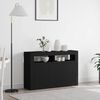 vidaXL Sideboard Schwarz 116 x 30 x 75 cm Holzwerkstoff