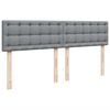 vidaXL Boxspringbett mit Matratze Hellgrau 180x200 cm Stoff